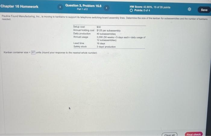  Kantvan container sure : units (round your response to the pearest