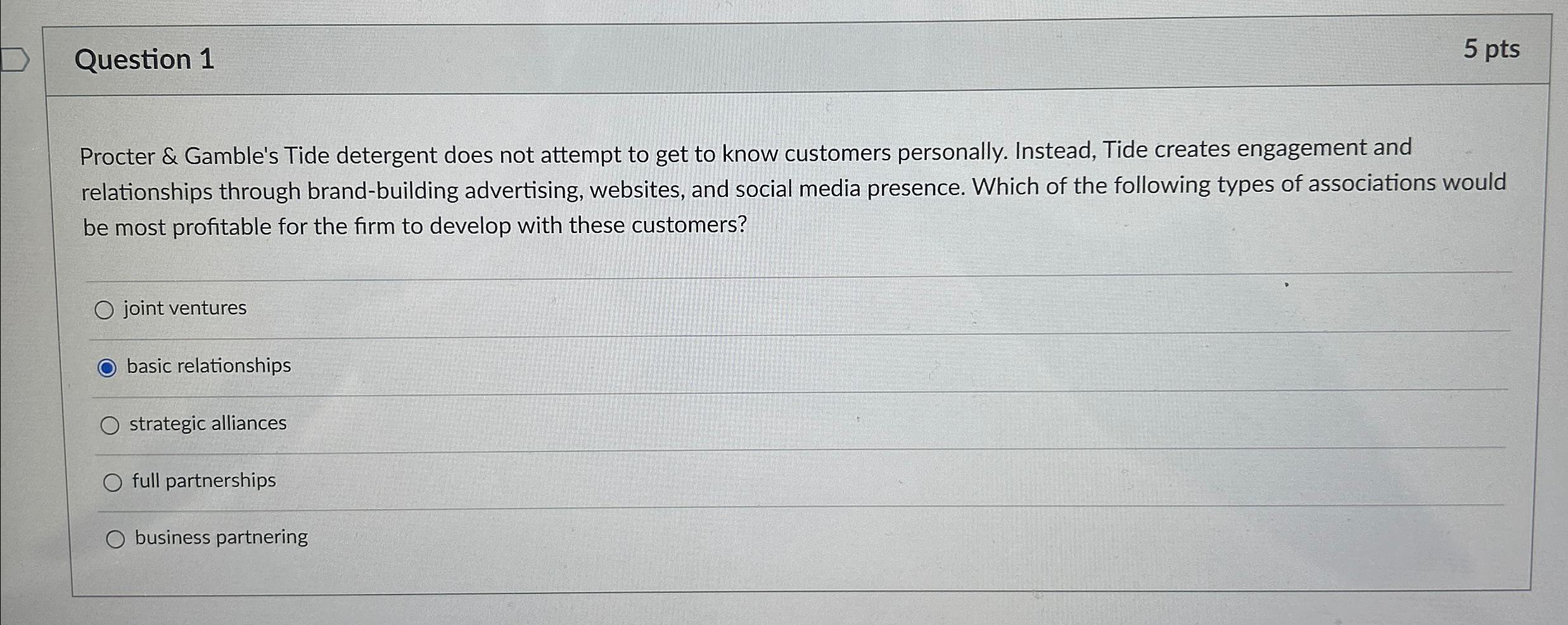  Procter & Gamble's Tide detergent does not attempt to get to