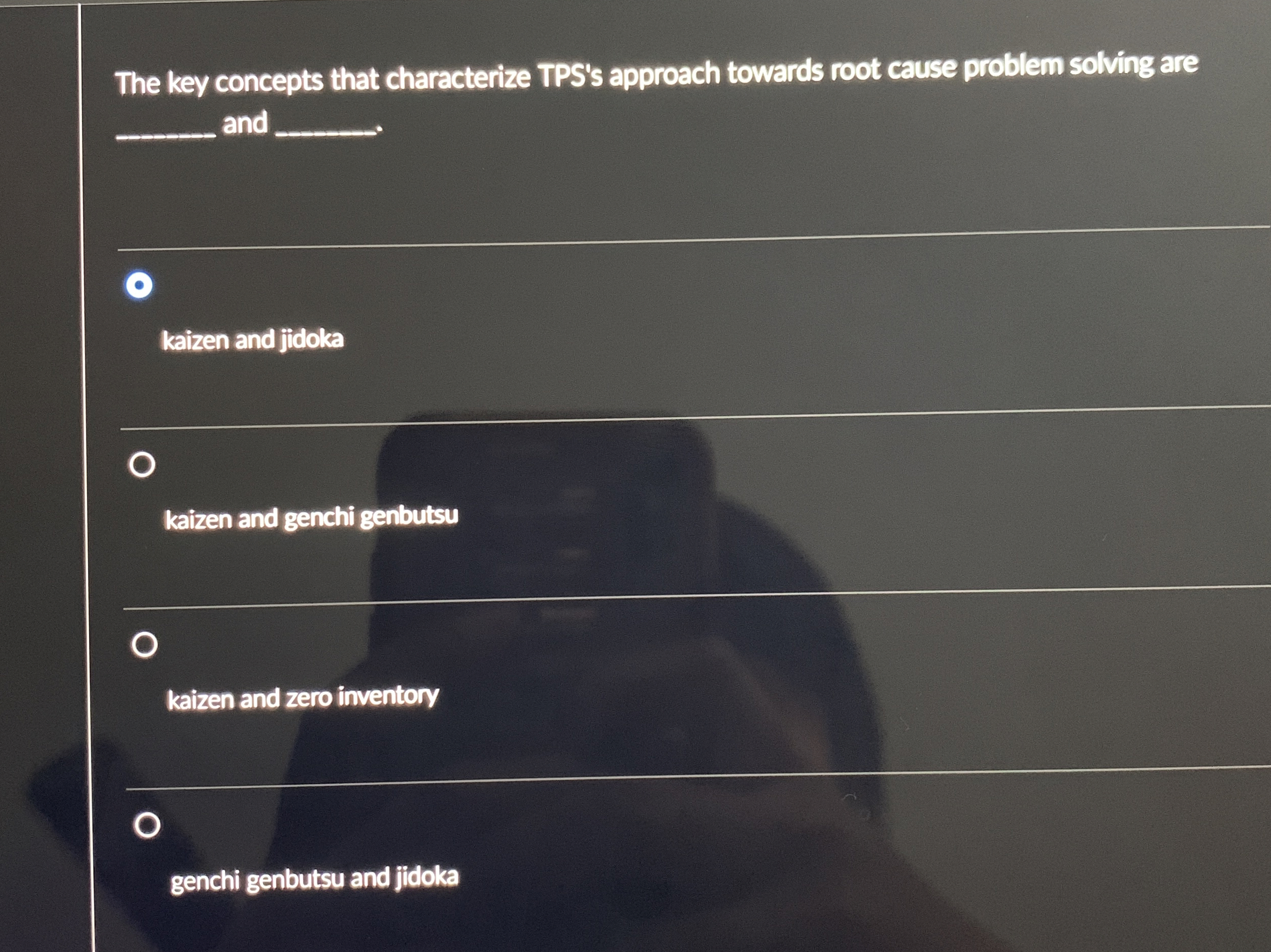  The key concepts that characterize TPS's approach towards root cause problem