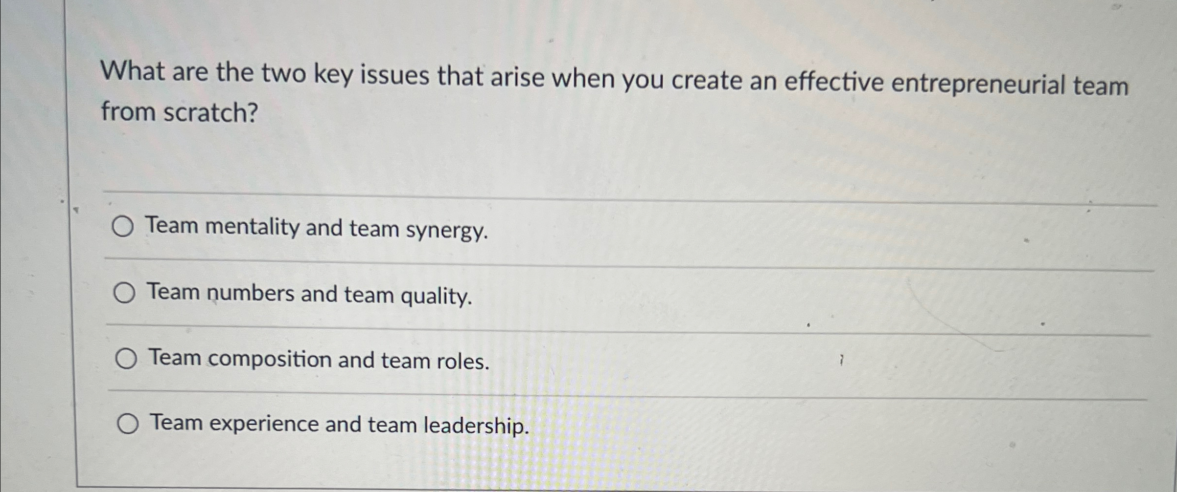  What are the two key issues that arise when you create
