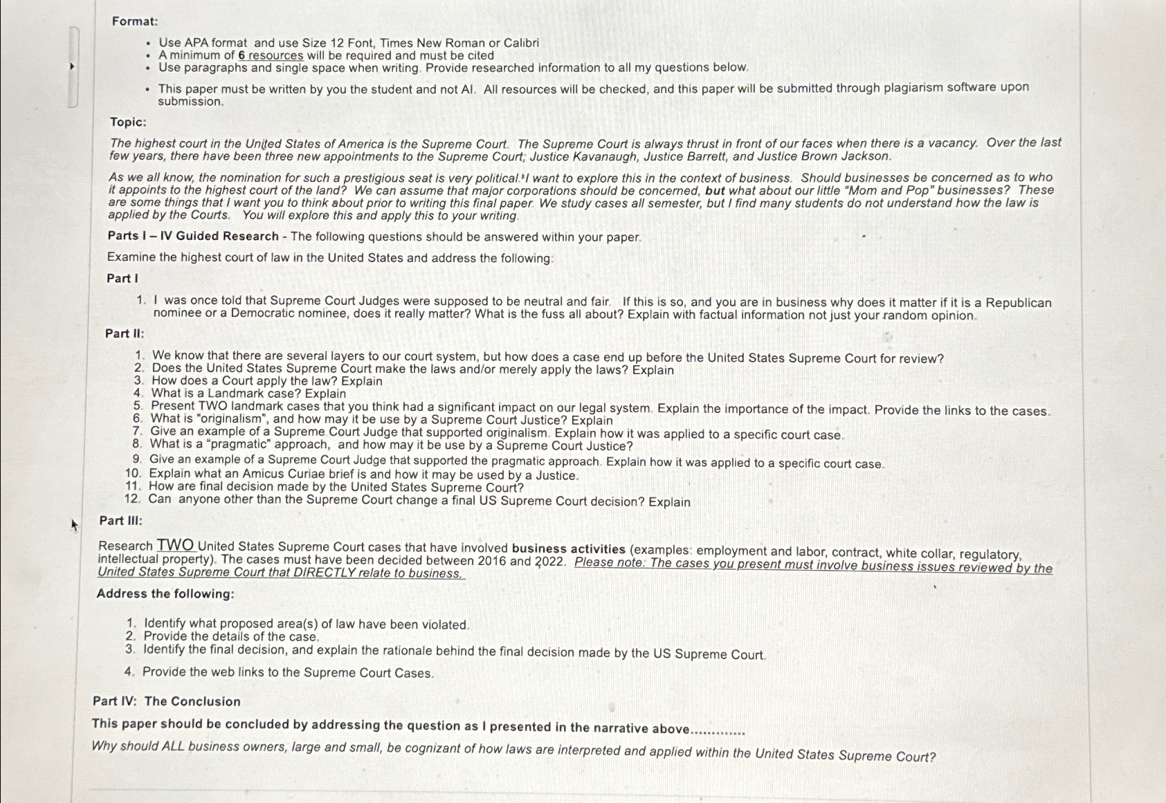  Format: Use APA format and use Size 12 Font, Times New