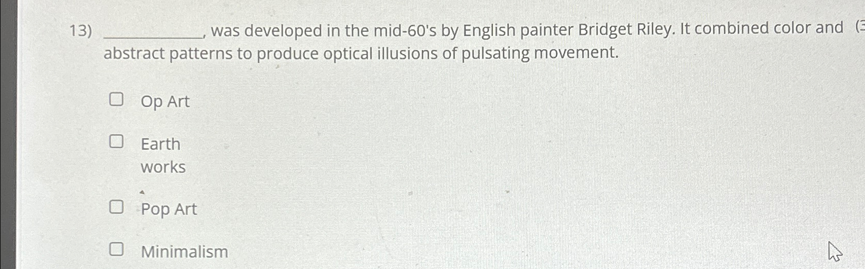  was developed in the mid-60's by English painter Bridget Riley. It
