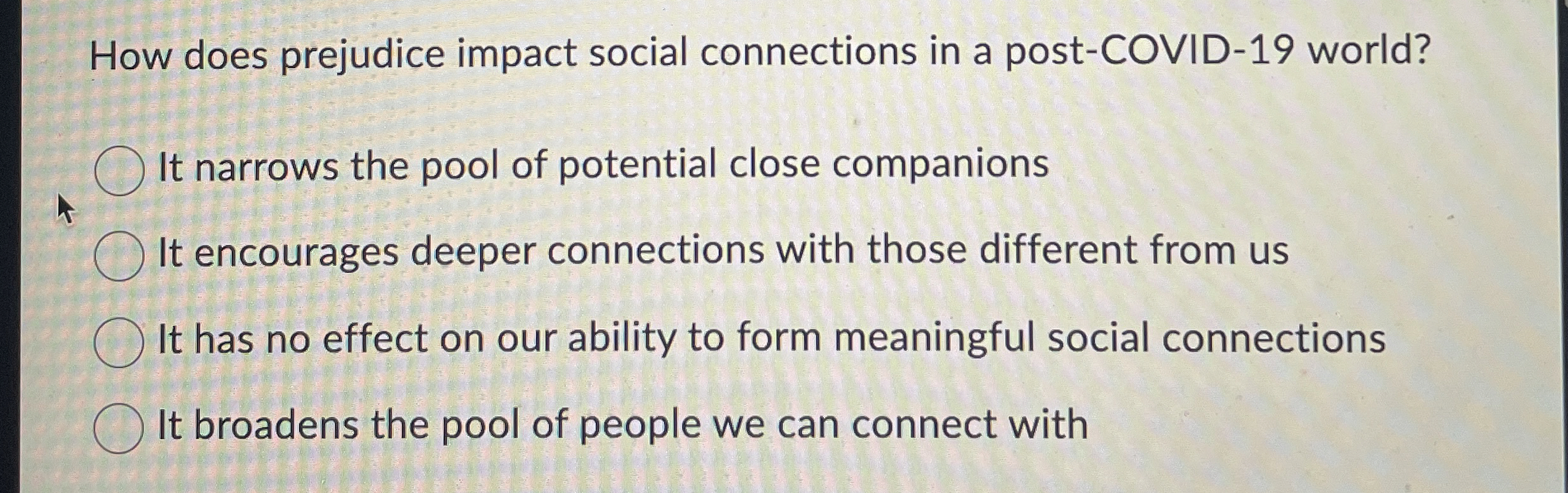  How does prejudice impact social connections in a post-COVID-19 world? It