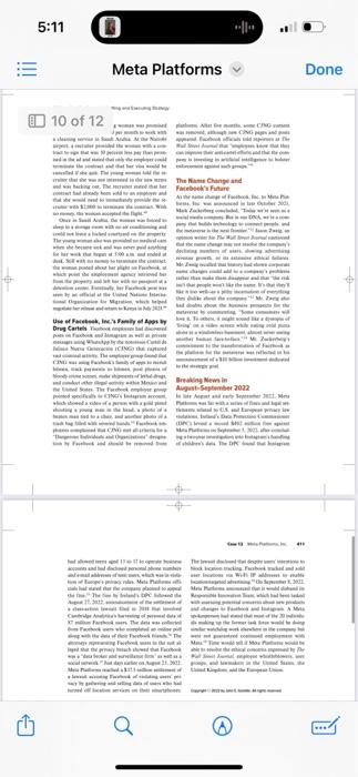 socially responsible and highly ethical corporation? 6. What recommendations would you make