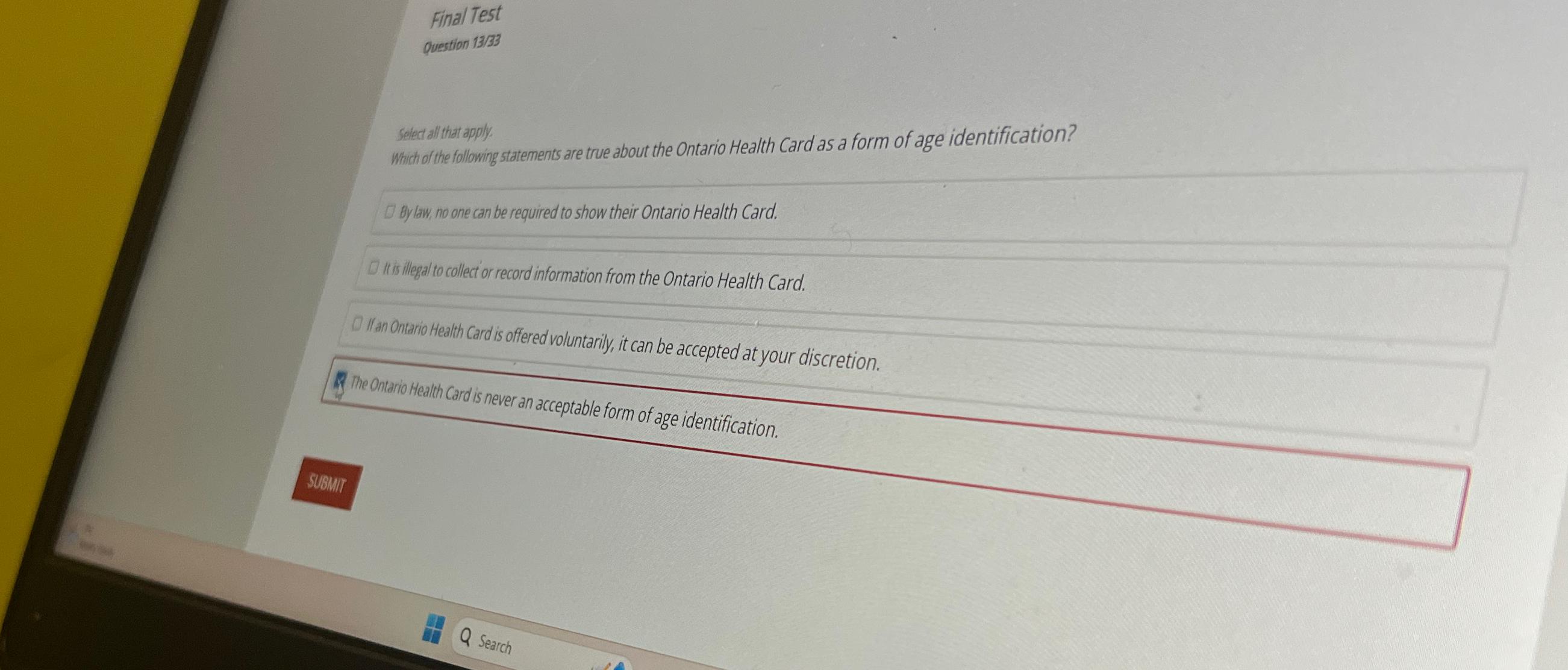  Final Test Question 13/33 Select all that apply. Which or the