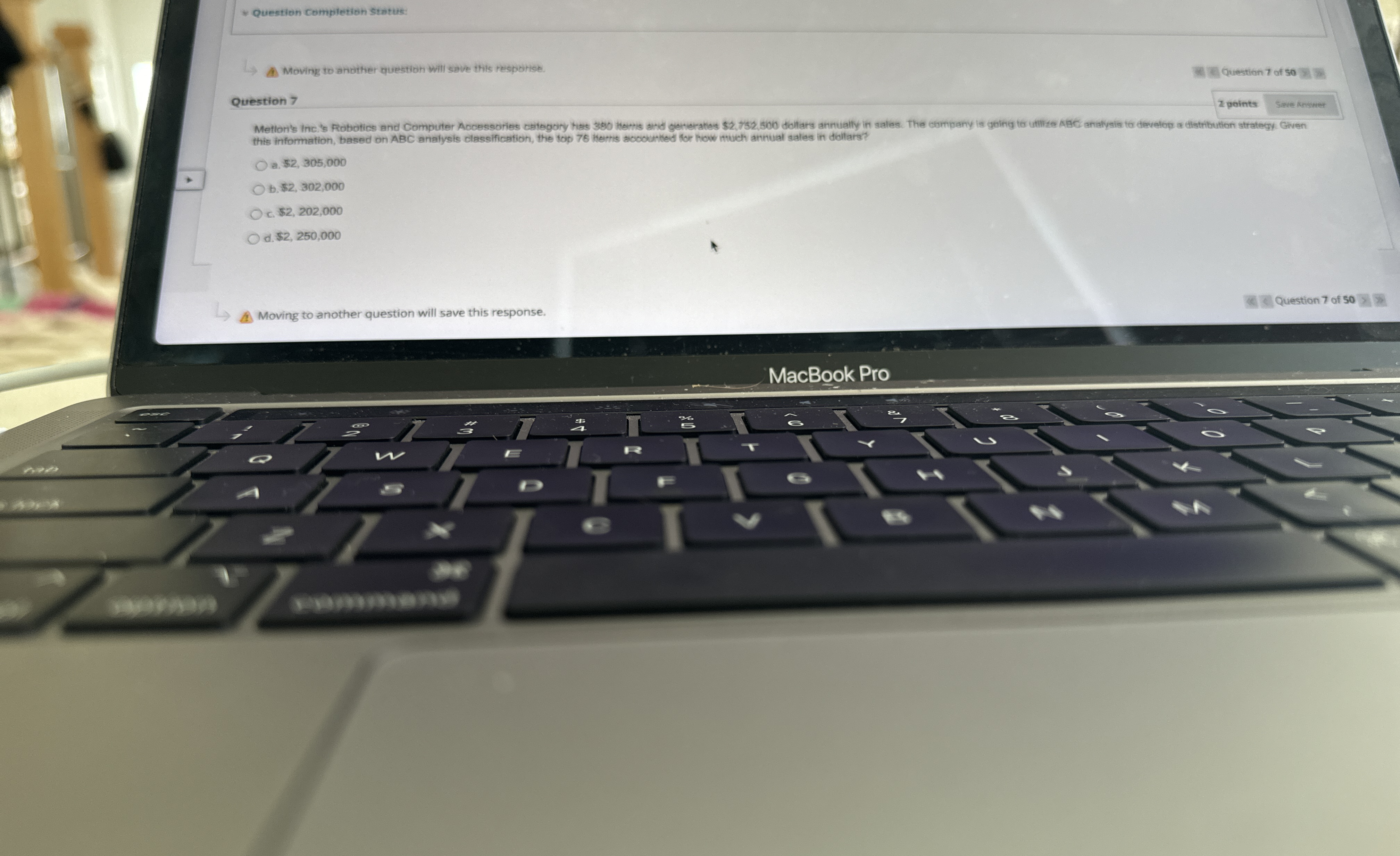  Question Completion status: A Moving to andiher question will save thils