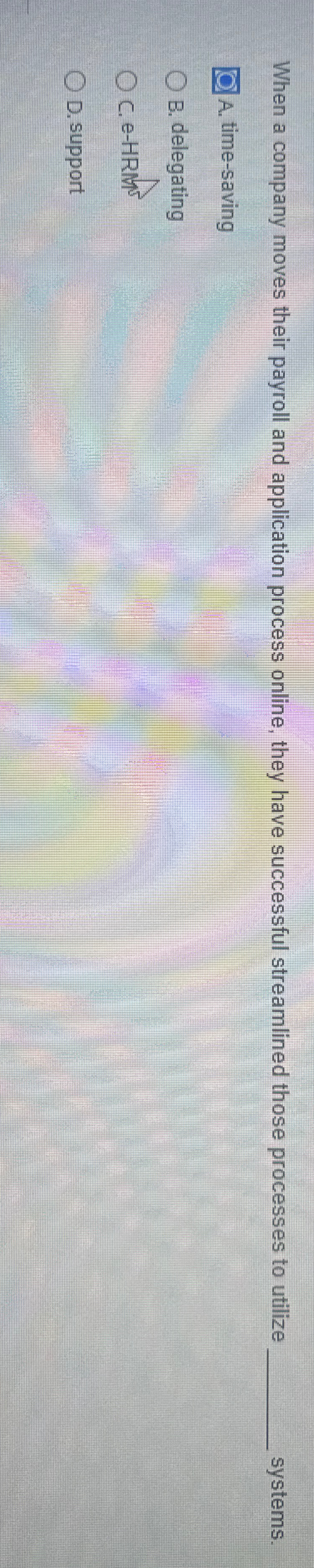  When a company moves their payroll and application process online, they