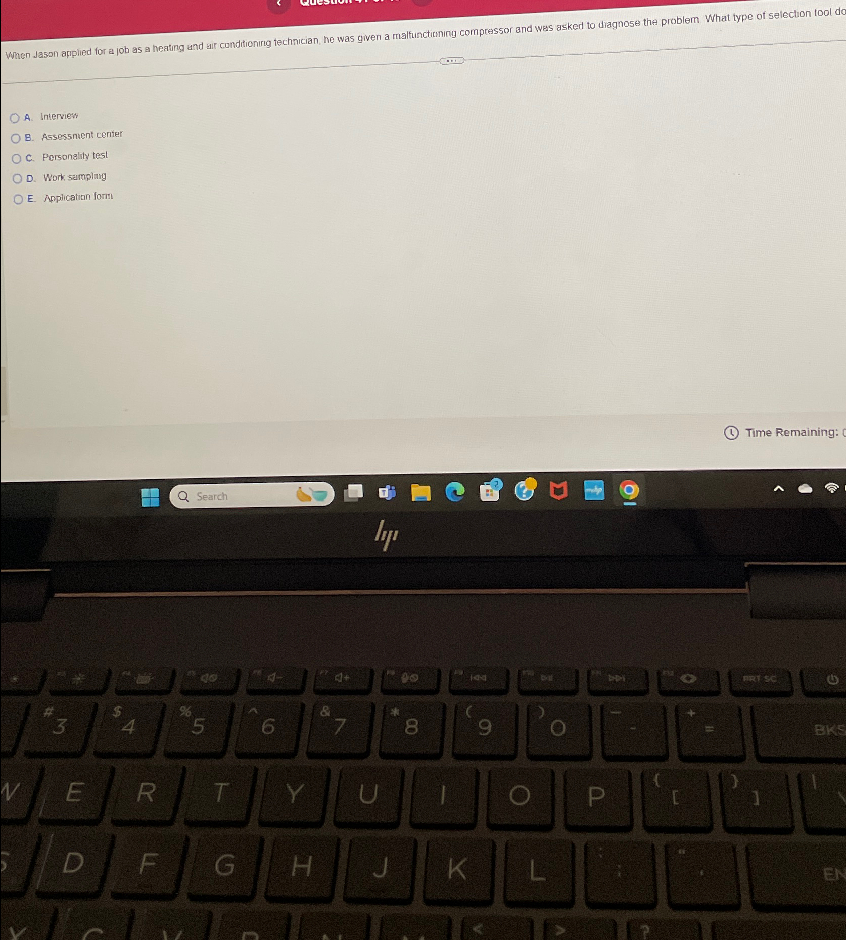  When Jason applied for a job as a heating and air