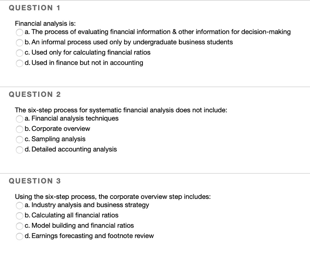 of a company in the case analysis are: 1. To establish the