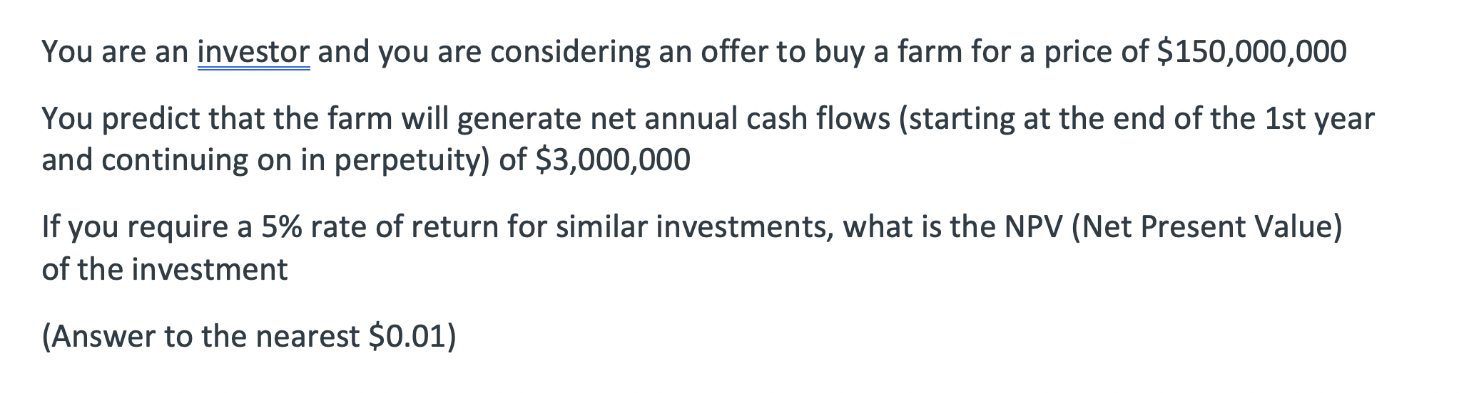 I need step by step explanation and answer for the following problem