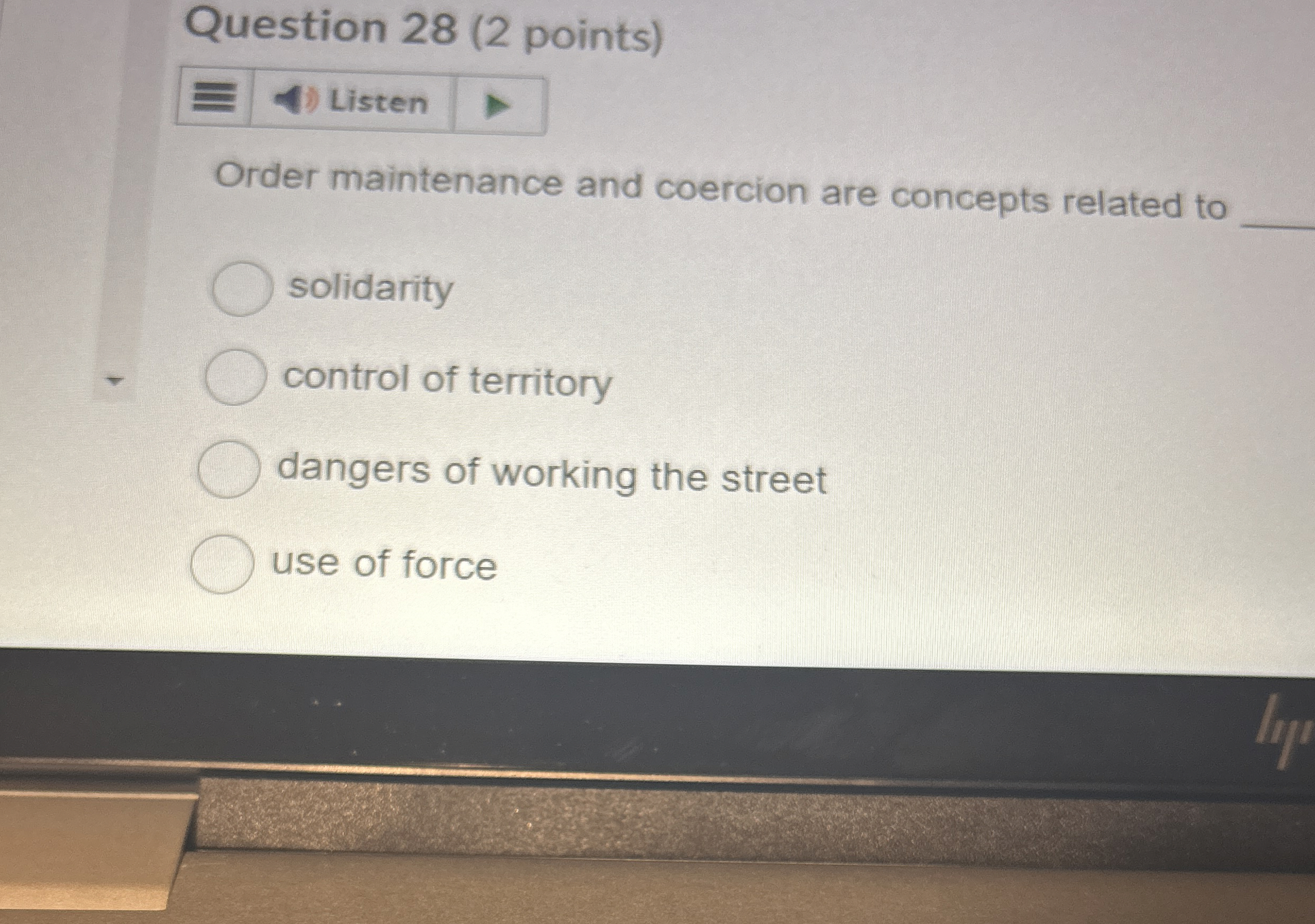  Question 28(2 points) Order maintenance and coercion are concepts related to