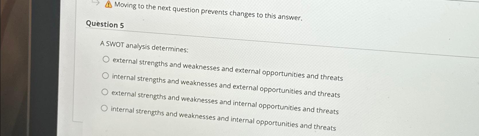  Moving to the next question prevents changes to this answer. Question