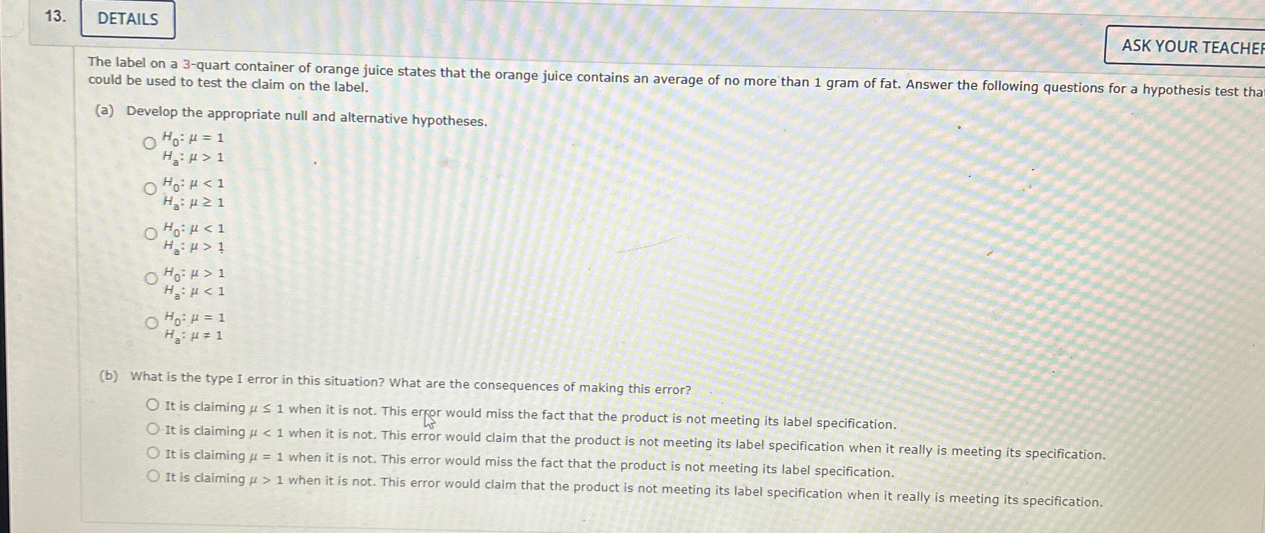  DETAILS ASK YOUR TEACHEF The label on a 3-quart container of