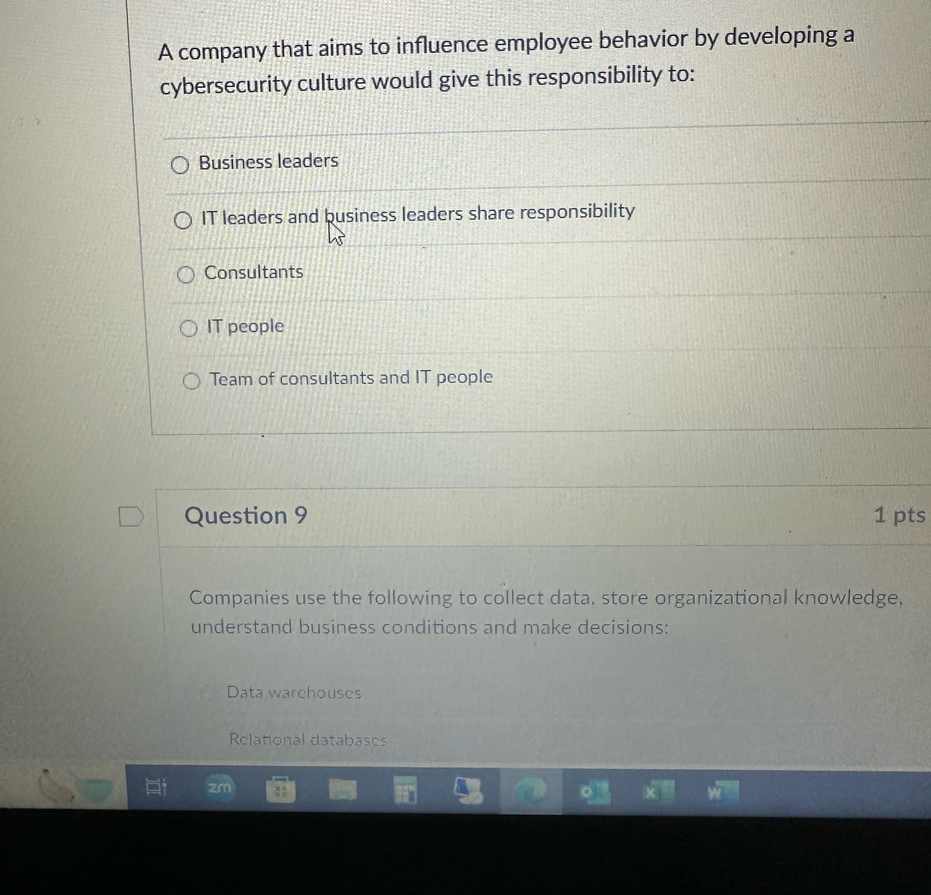 A company that aims to influence employee behavior by developing a