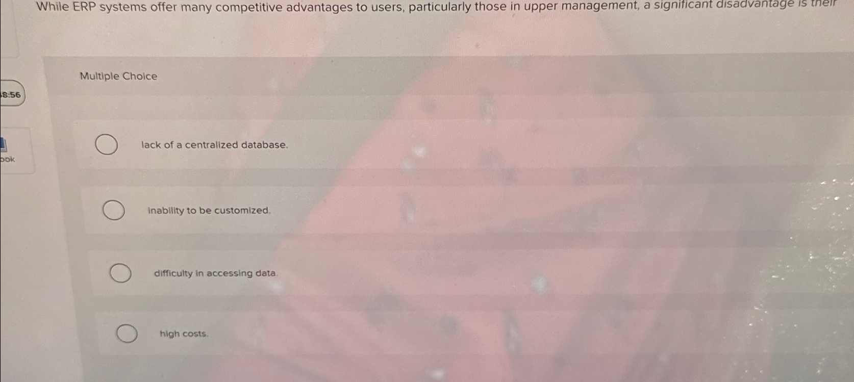  While ERP systems offer many competitive advantages to users, particularly those
