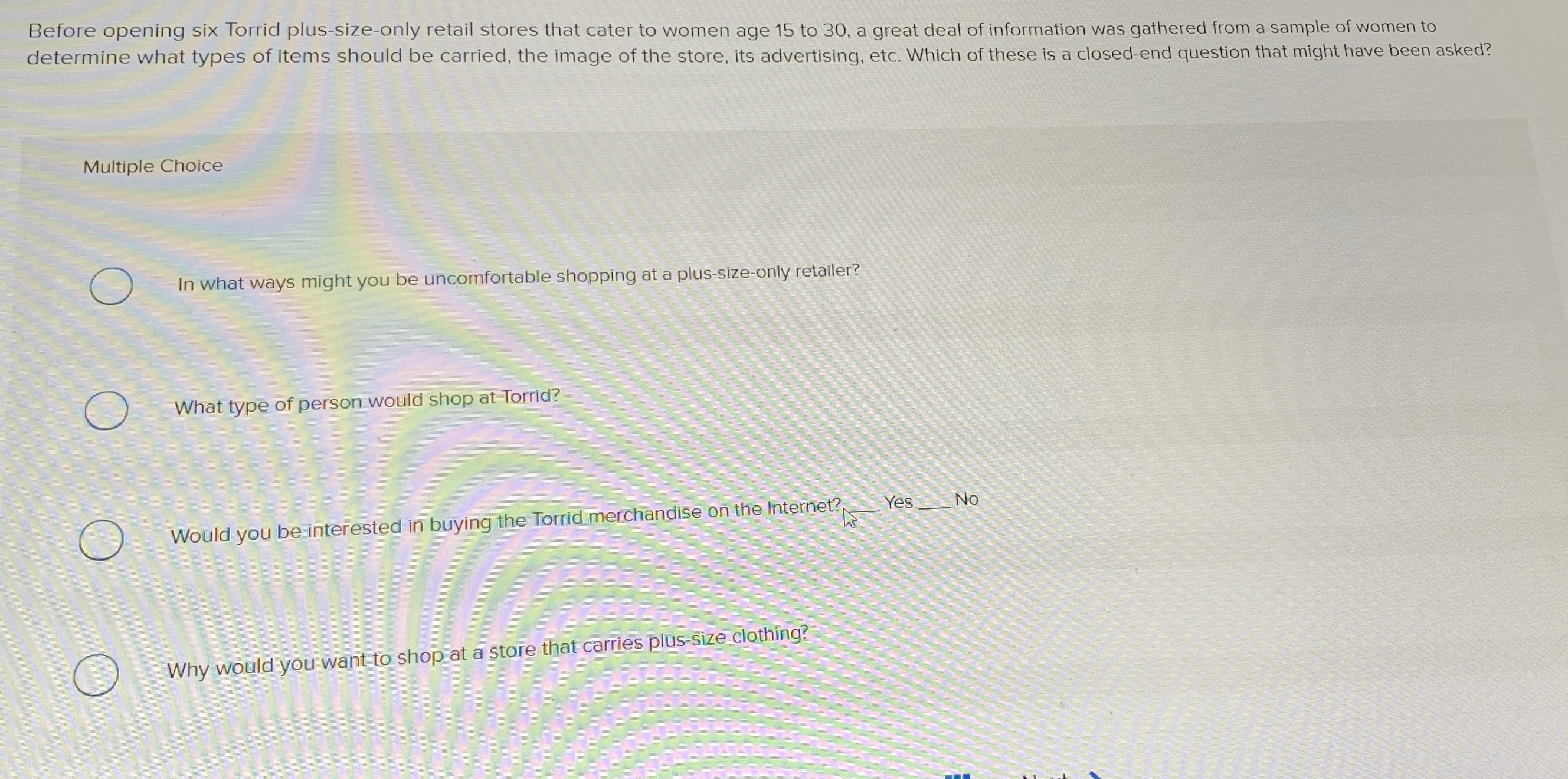  Before opening six Torrid plus-size-only retail stores that cater to women