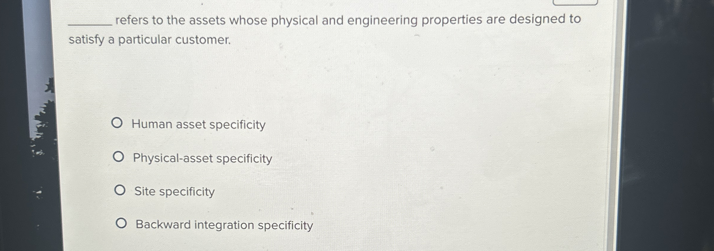  refers to the assets whose physical and engineering properties are designed