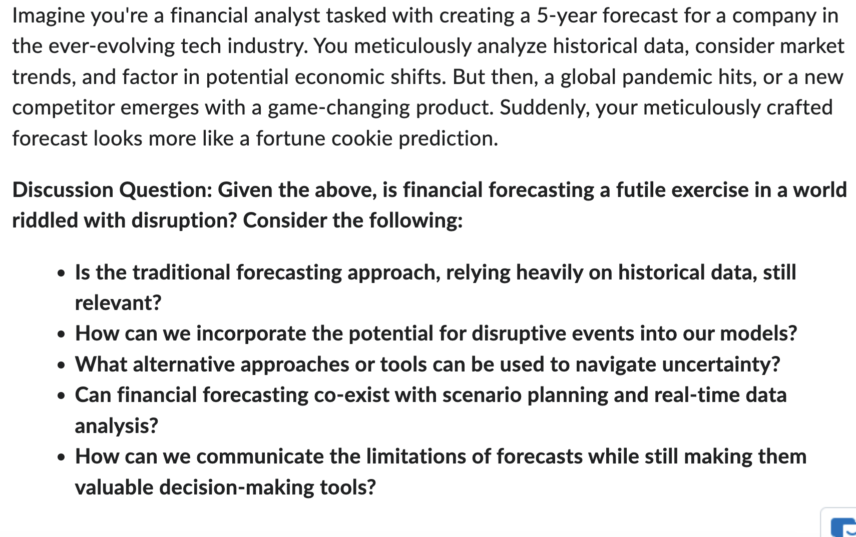  Imagine you're a financial analyst tasked with creating a 5-year forecast