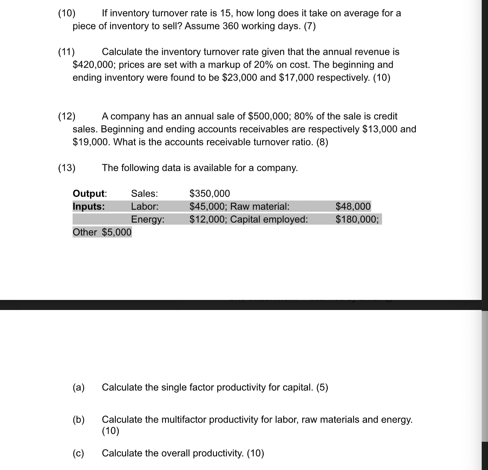  (8) Consider the following demand distribution for a perishable product. The