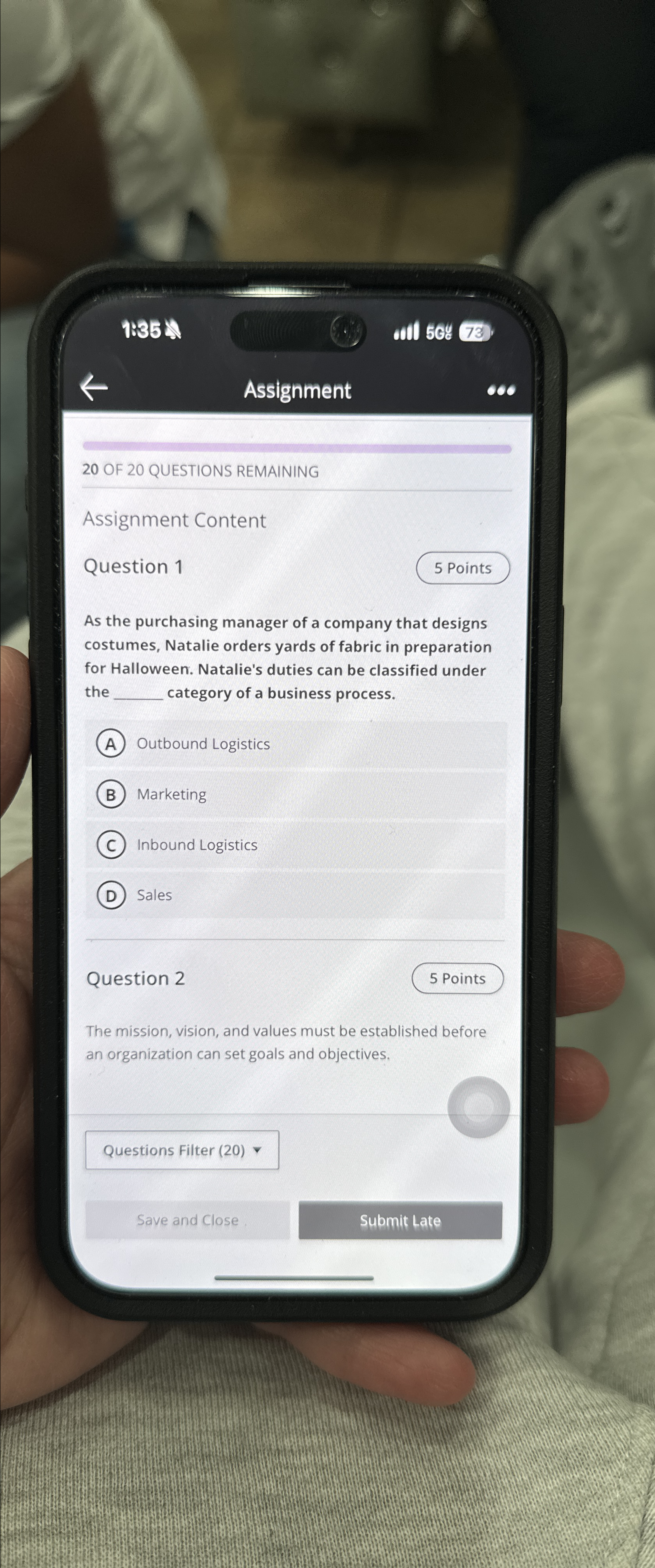  1435 all seg . larr Assignment 20 OF 20 QUESTIONS REMAINING