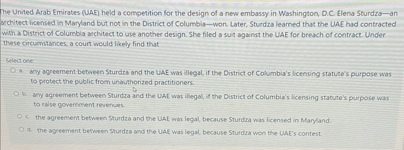  The United Arab Emirates (UAE) held a competition for the design