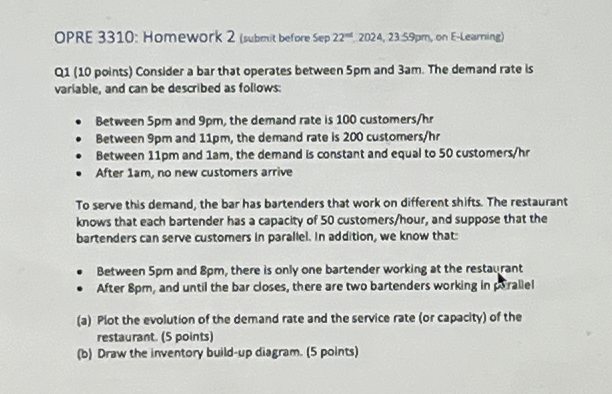  OPRE 3310: Homework 2(subbuit before sep22=2024,2359pm, on E-teaming) Q1(10 points) Consider