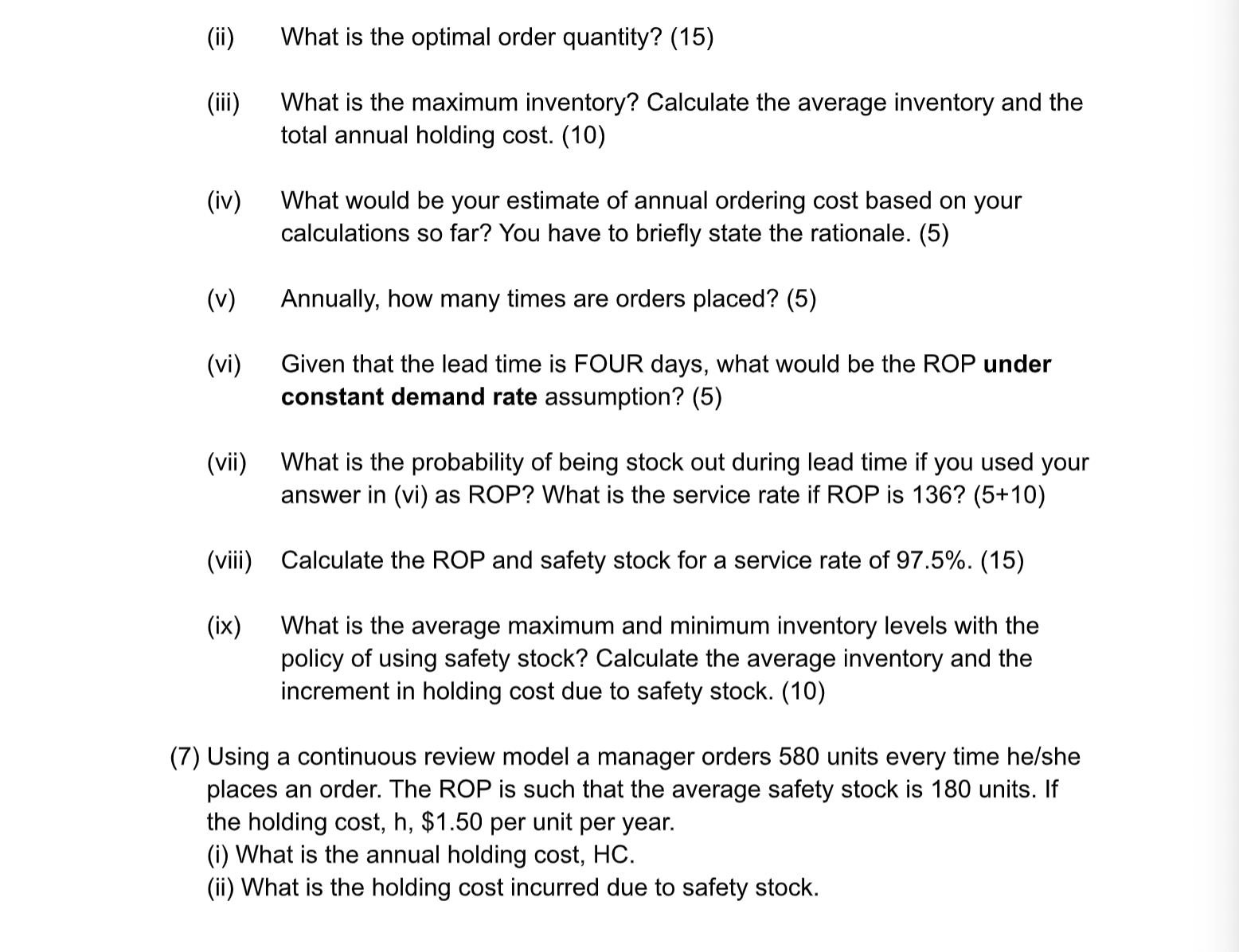  Sample questions for Midterm (this will be revised to add more