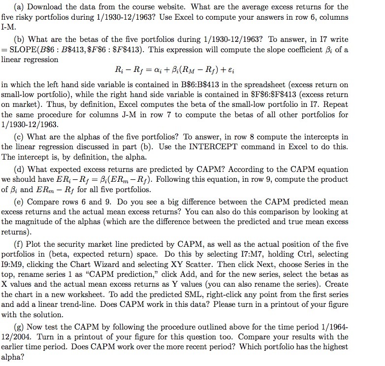 (a) Download the data from the course website. What are the