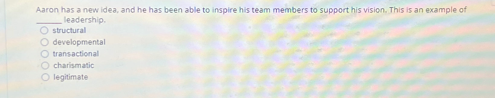  Aaron has a new idea, and he has been able to