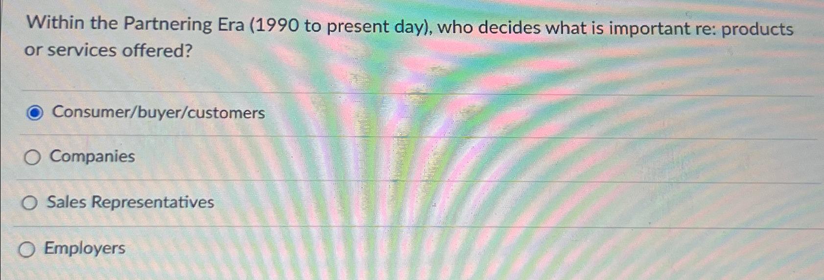  Within the Partnering Era (1990 to present day), who decides what