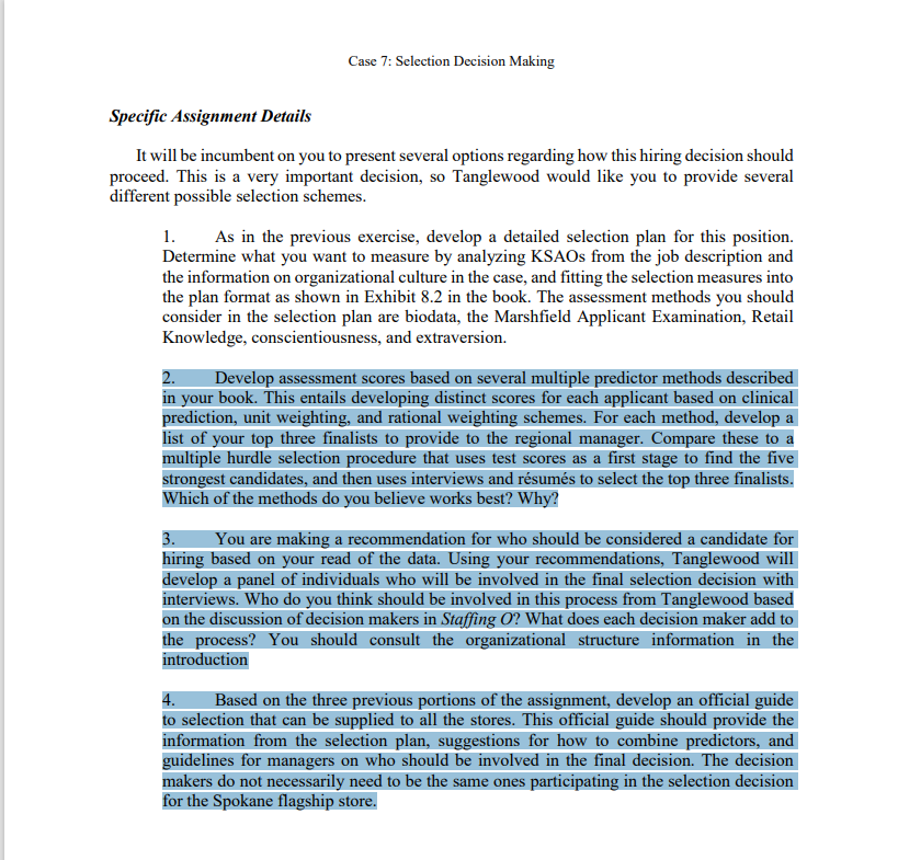  Specific Assignment Details Appendix D: Individual Applicant Information APPENDIX D: INDIVIDUAL
