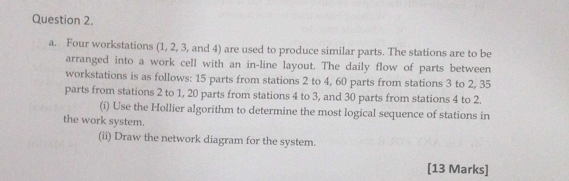  Question 2. a. Four workstations , and 4 