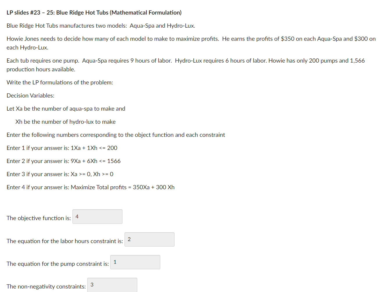  LP slides #23-25: Blue Ridge Hot Tubs (Solve) LP slides #23-25: