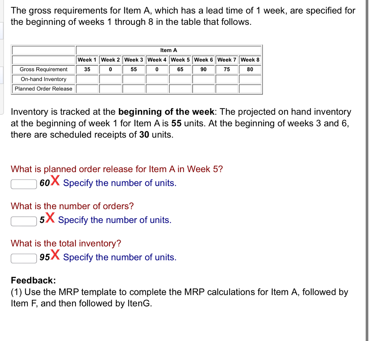  How is the answer 60,5, and 95? 