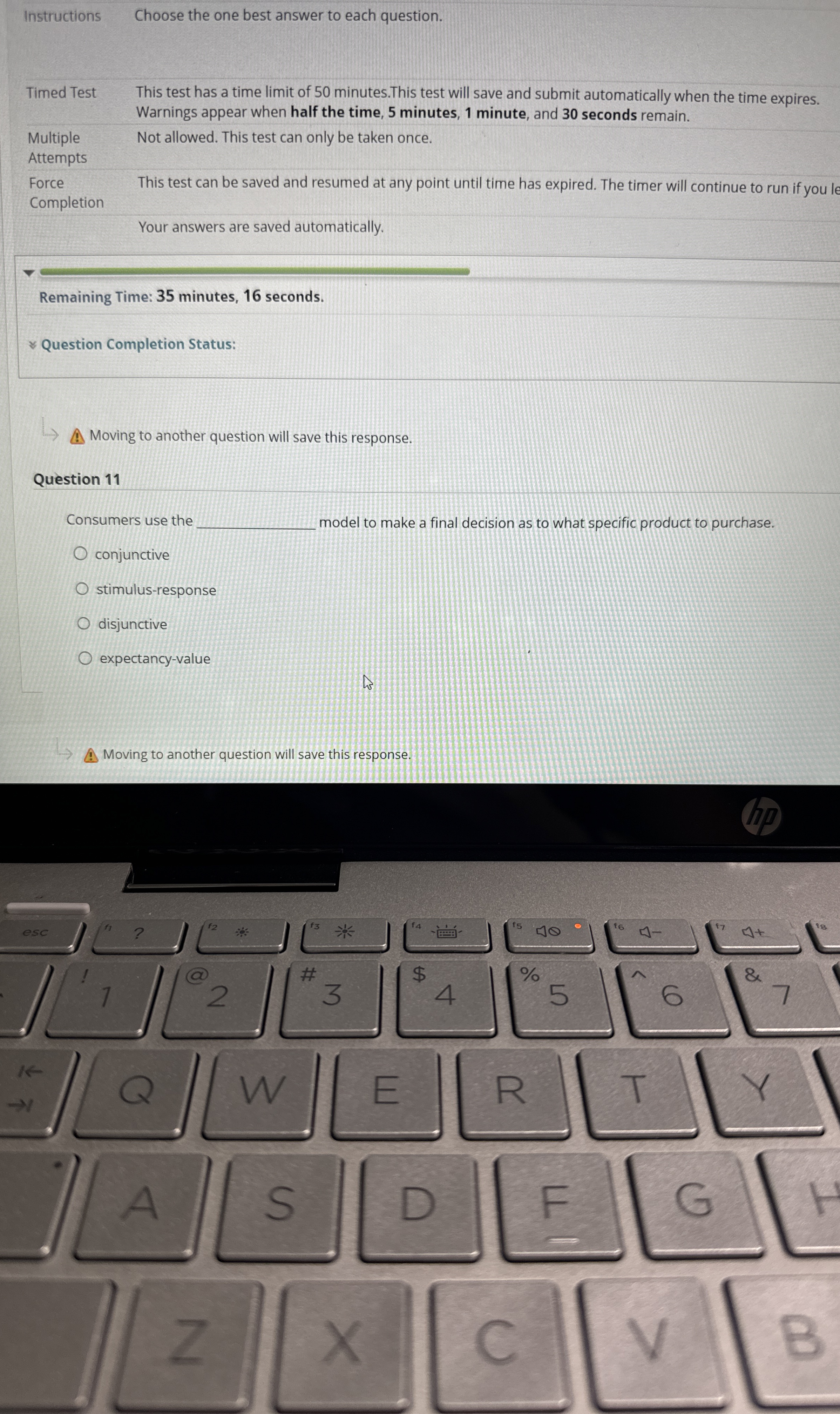  Moving to another question will save this response. Question 11 Consumers