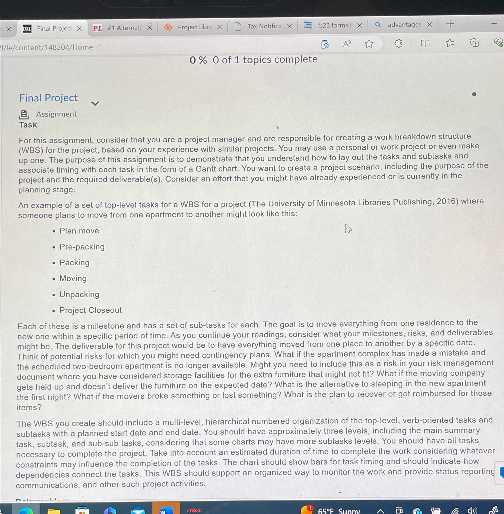  Final Projec PL #1 Alternati Projectlibre Tax Notifica fs23.formsit advantages I/le/content/148204/Home