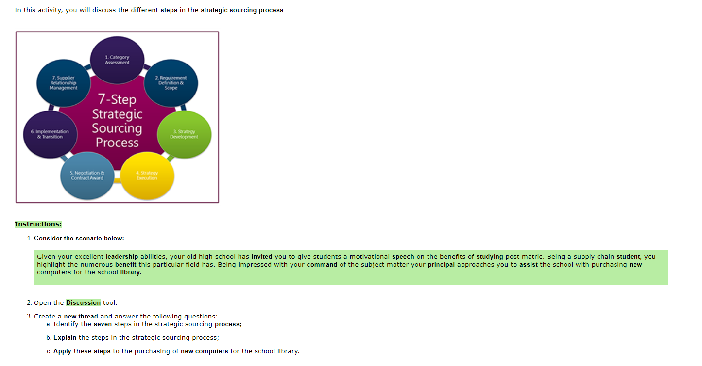  Create a new thread and answer the following questions: Identify the