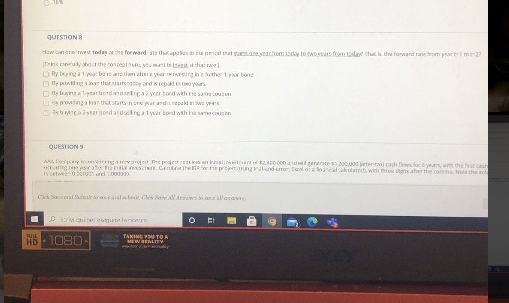 Can you explain question 8 and question 9 pls? 16% QUESTION 8
