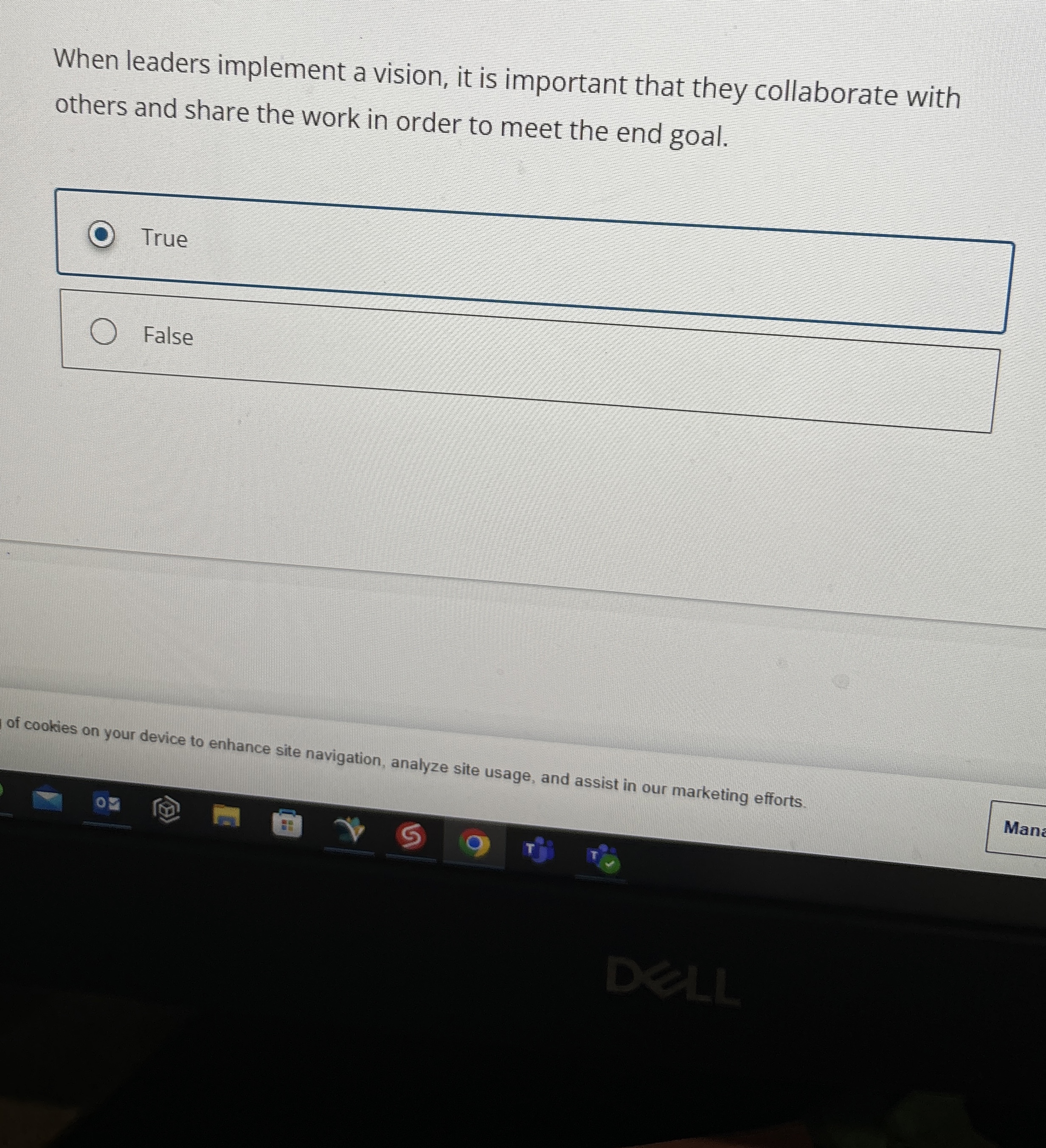 When leaders implement a vision, it is important that they collaborate