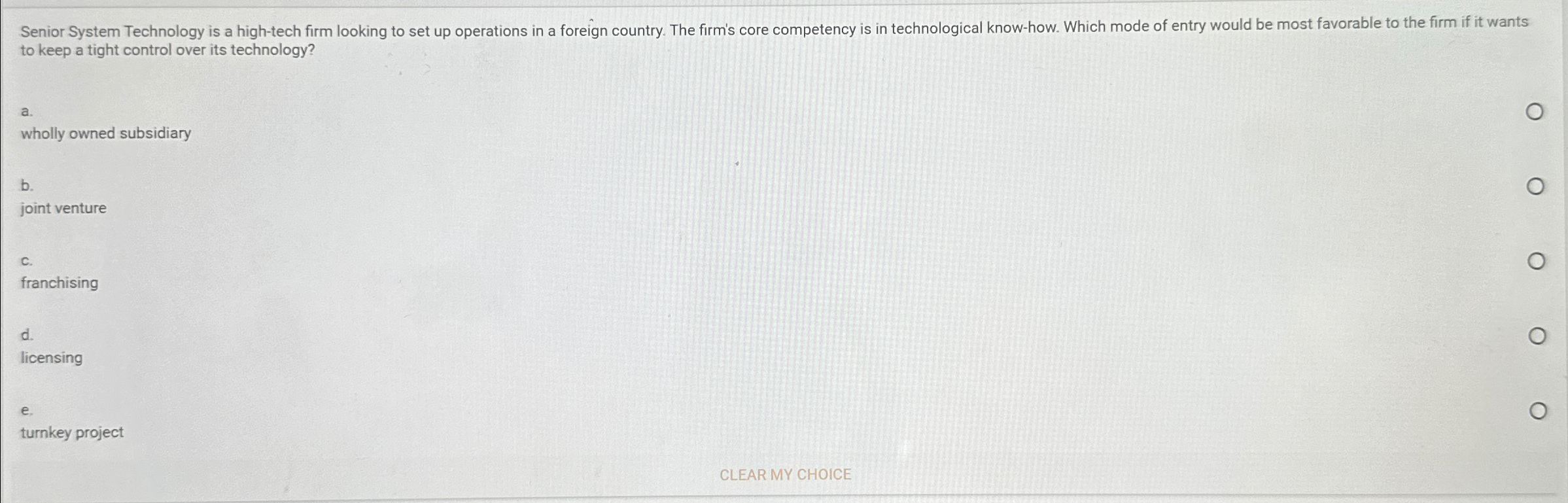  Senior System Technology is a high-tech firm looking to set up