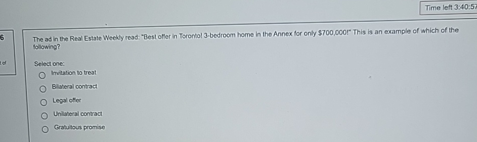  Time left 3:40:57 The ad in the Real Estate Weekly read:
