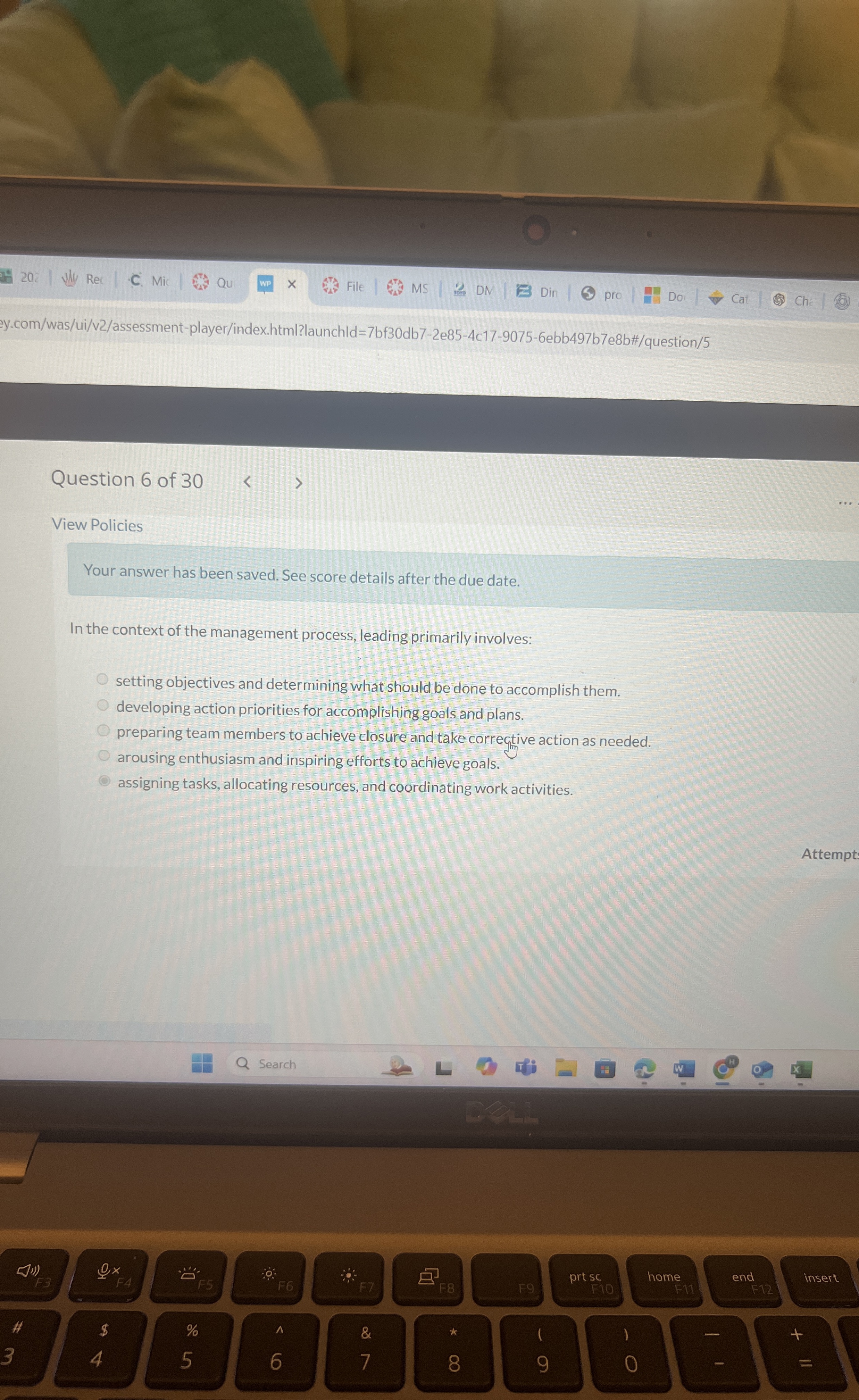  Current Attempt in Progress As a manager, Bing made sure that