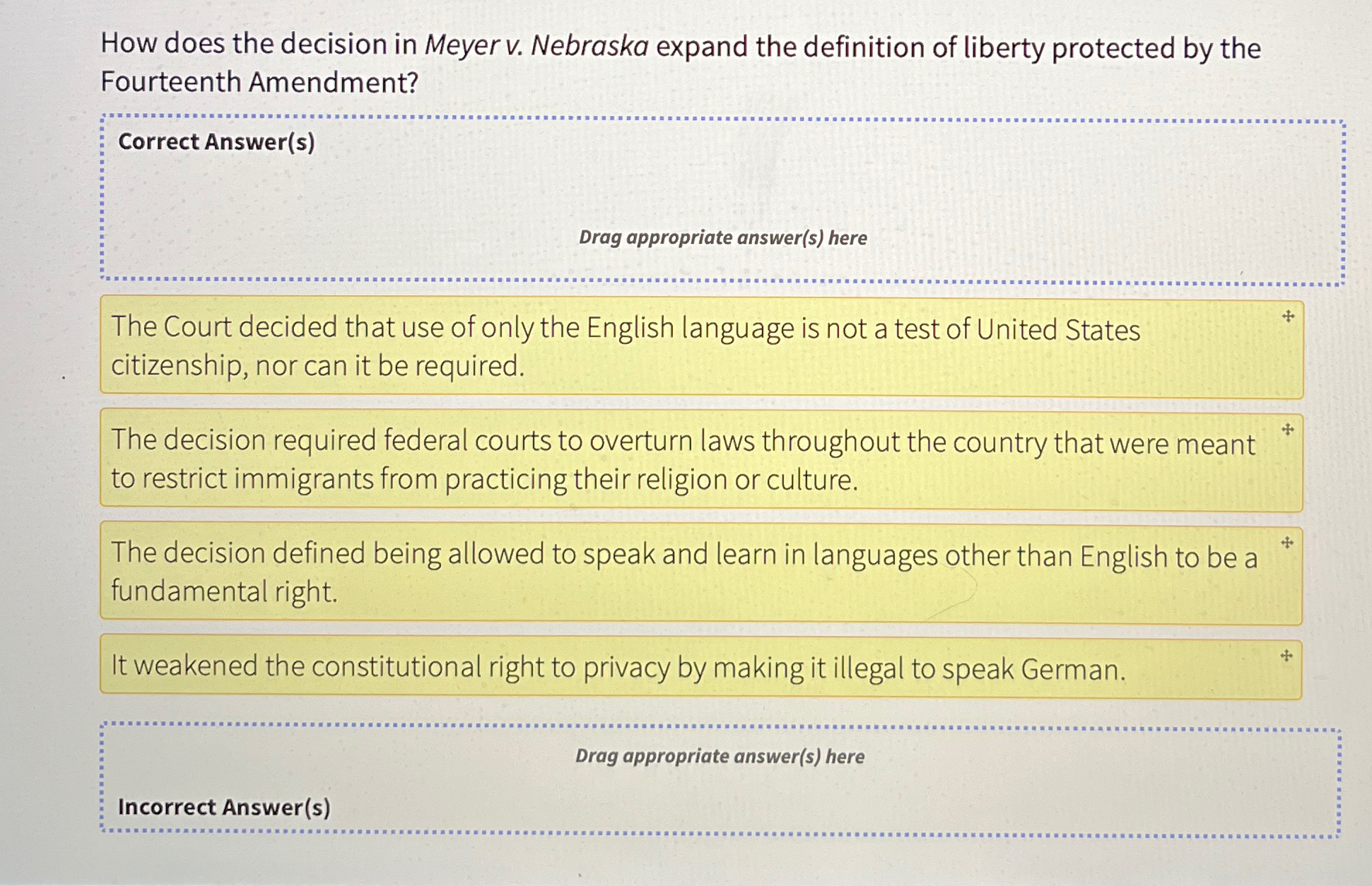  How does the decision in Meyer v. Nebraska expand the definition