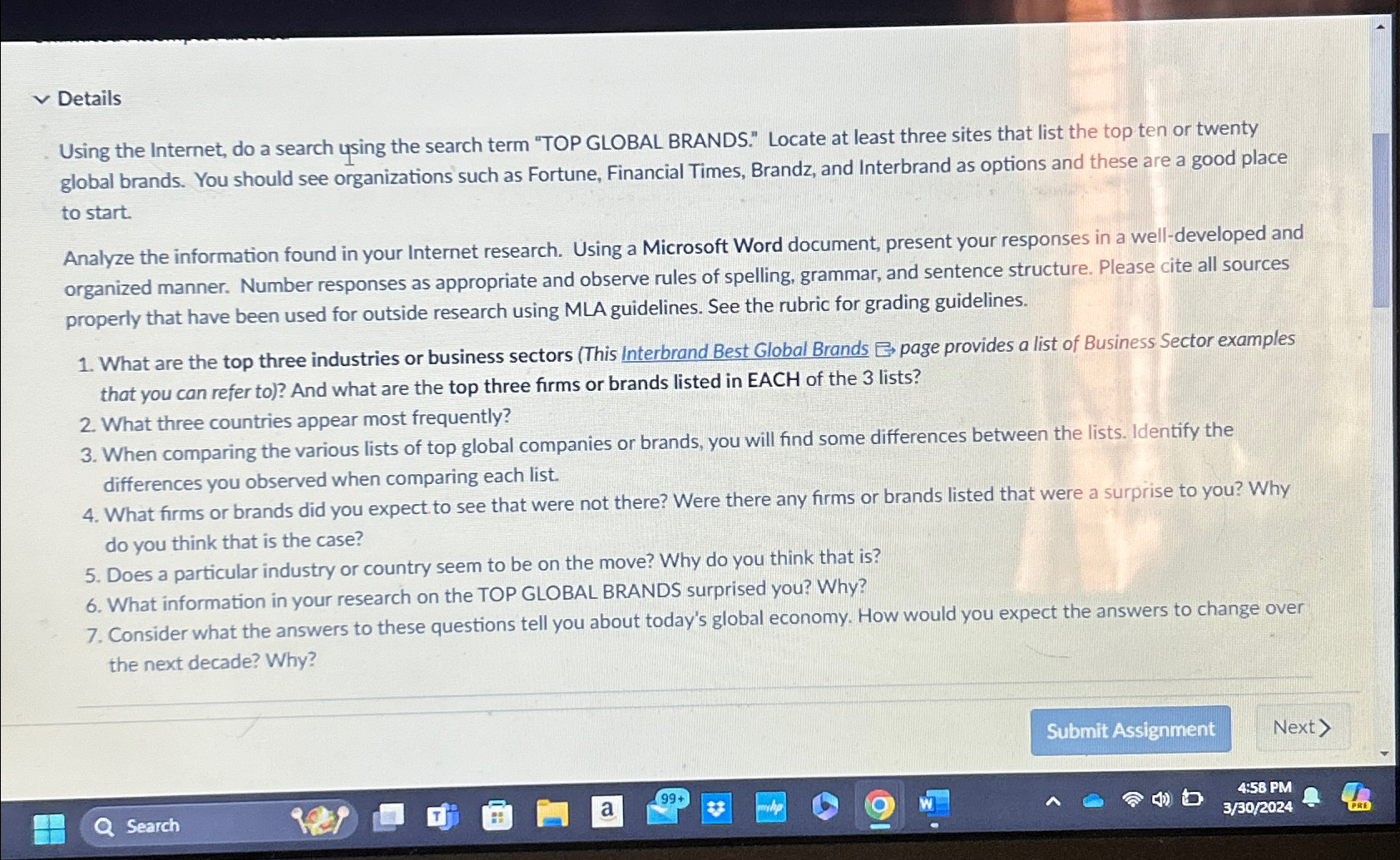  Details Using the Internet, do a search using the search term