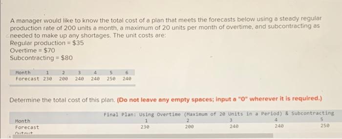  PLEASE EXPLAIN HOW AND WHY WE USE OVERTIME AND SUBCONTRACTING AND
