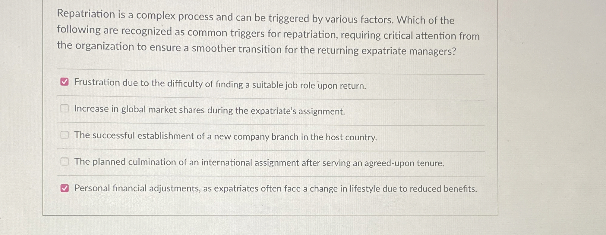  Repatriation is a complex process and can be triggered by various