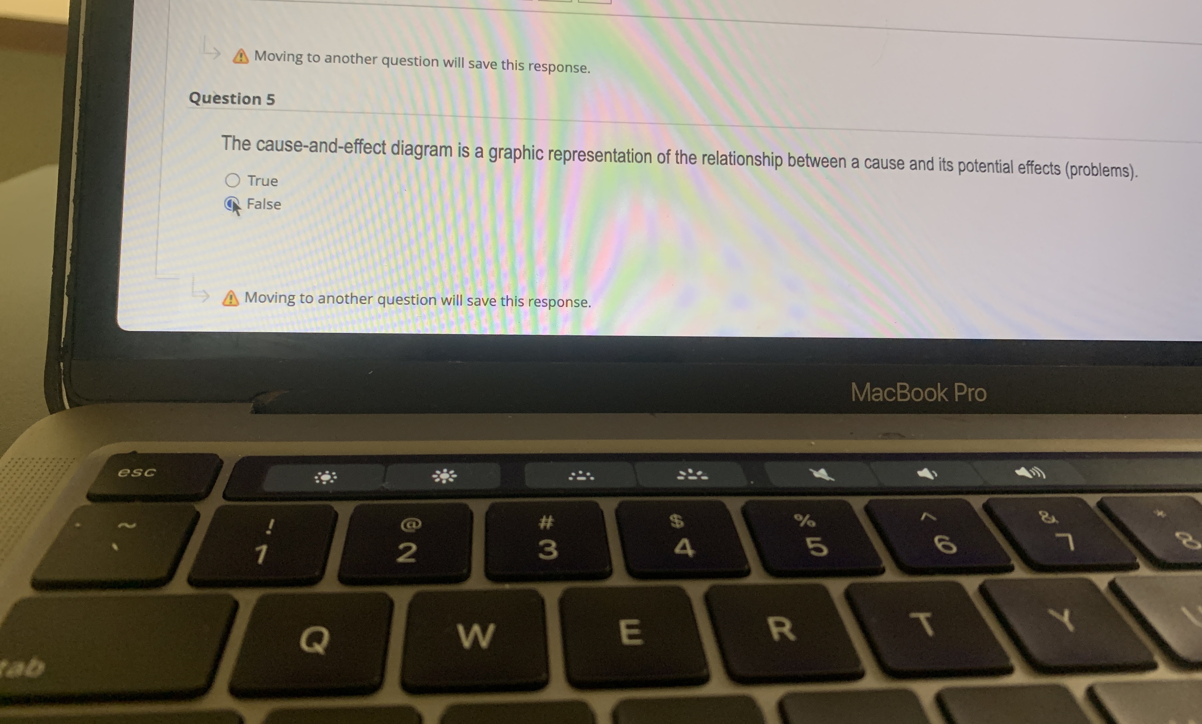  Moving to another question will save this response. Question 5 The