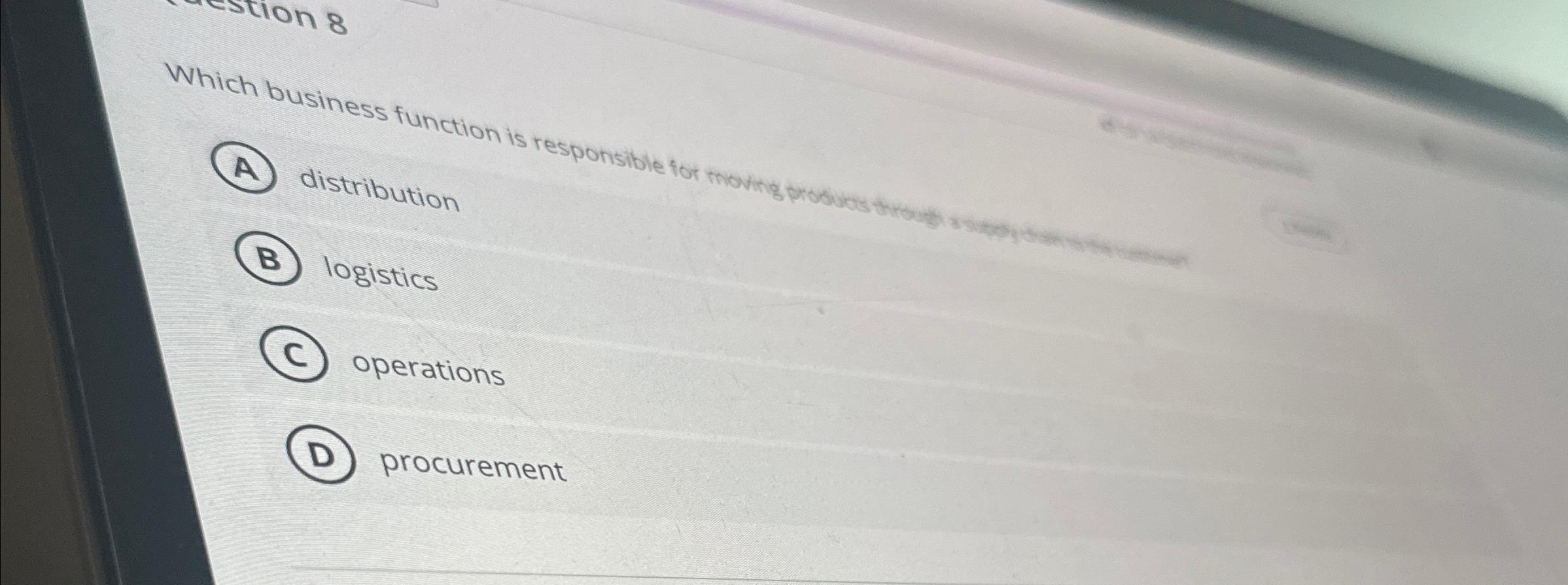  distribution logistics operations procurement 