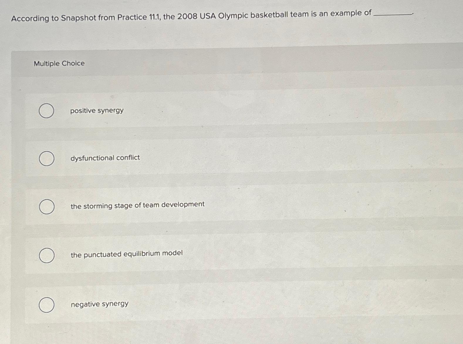  According to Snapshot from Practice 11.1, the 2008 USA Olympic basketball