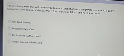  You are doing work that will require you to use a